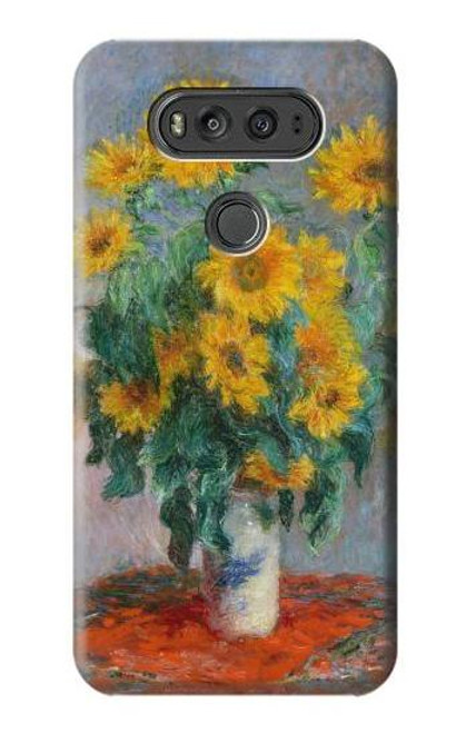 W2937 Claude Monet Bouquet of Sunflowers Hard Case and Leather Flip Case For LG V20