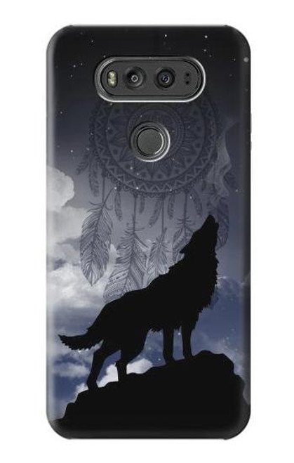 W3011 Dream Catcher Wolf Howling Hard Case and Leather Flip Case For LG V20