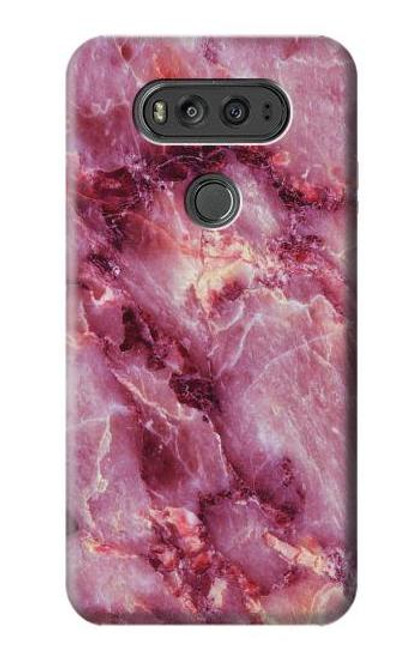 W3052 Pink Marble Graphic Printed Hard Case and Leather Flip Case For LG V20