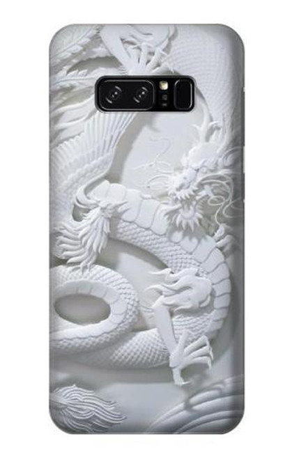 W0386 Dragon Carving Hard Case and Leather Flip Case For Note 8 Samsung Galaxy Note8