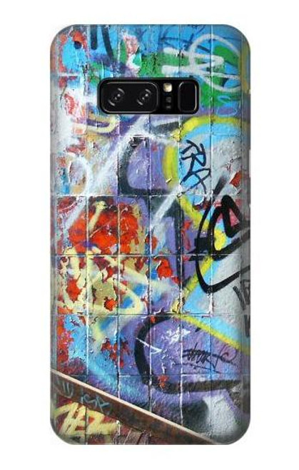 W0588 Wall Graffiti Hard Case and Leather Flip Case For Note 8 Samsung Galaxy Note8