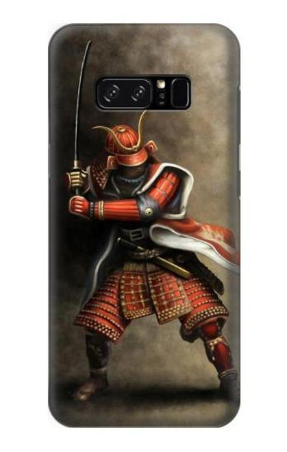 W0796 Japan Red Samurai Hard Case and Leather Flip Case For Note 8 Samsung Galaxy Note8