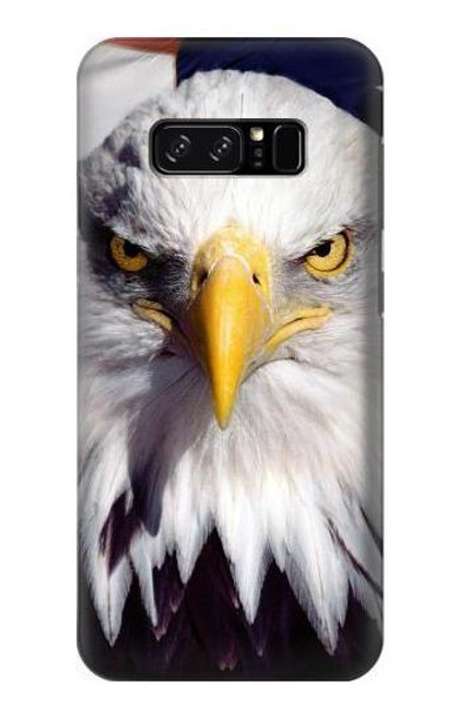 W0854 Eagle American Hard Case and Leather Flip Case For Note 8 Samsung Galaxy Note8