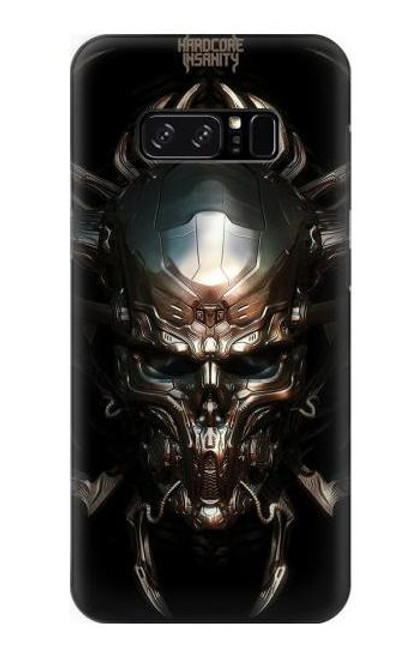 W1027 Hardcore Metal Skull Hard Case and Leather Flip Case For Note 8 Samsung Galaxy Note8