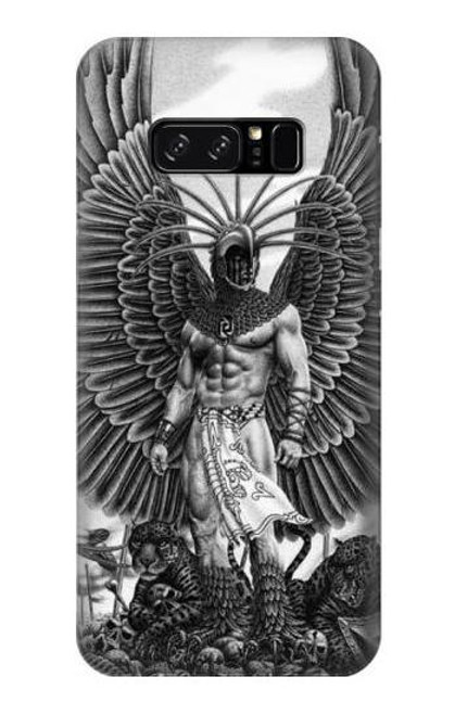 W1235 Aztec Warrior Hard Case and Leather Flip Case For Note 8 Samsung Galaxy Note8