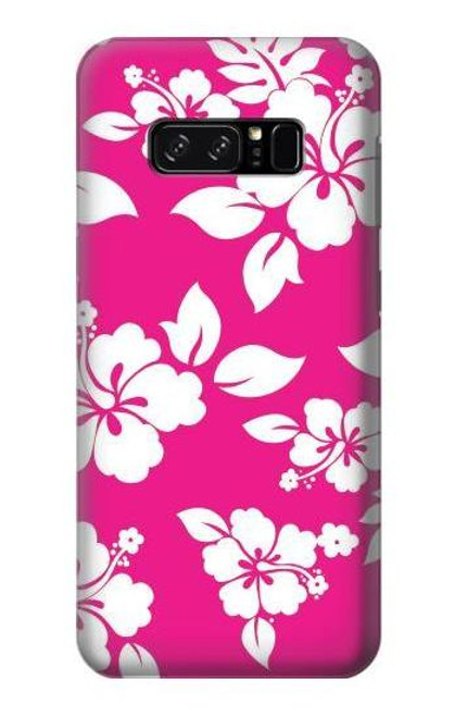 W2246 Hawaiian Hibiscus Pink Pattern Hard Case and Leather Flip Case For Note 8 Samsung Galaxy Note8