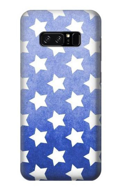 W2481 Star Pattern Hard Case and Leather Flip Case For Note 8 Samsung Galaxy Note8