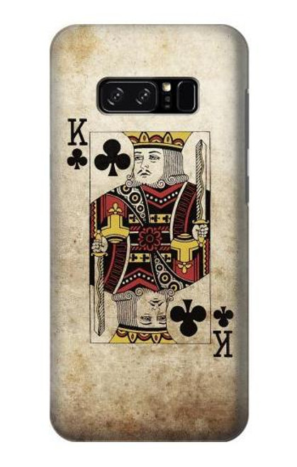 W2528 Poker King Card Hard Case and Leather Flip Case For Note 8 Samsung Galaxy Note8