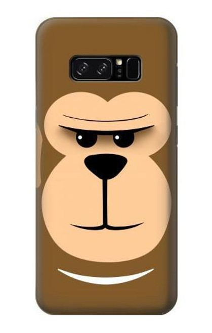 W2721 Cute Grumpy Monkey Cartoon Hard Case and Leather Flip Case For Note 8 Samsung Galaxy Note8