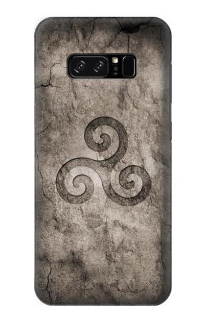 W2892 Triskele Symbol Stone Texture Hard Case and Leather Flip Case For Note 8 Samsung Galaxy Note8