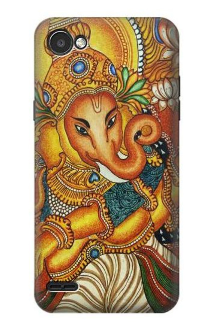 W0440 Hindu God Ganesha Hard Case and Leather Flip Case For LG Q6