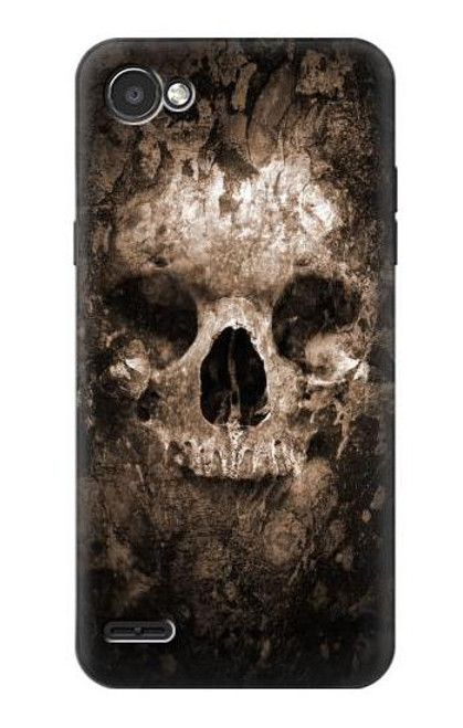 W0552 Skull Hard Case and Leather Flip Case For LG Q6