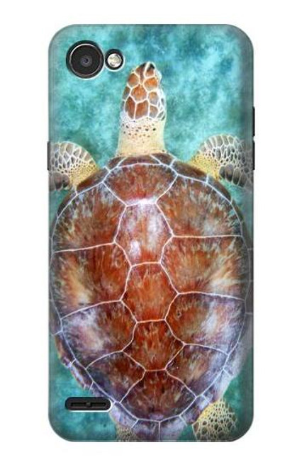 W1424 Sea Turtle Hard Case and Leather Flip Case For LG Q6