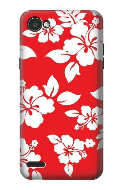 W1949 Hawaiian Hibiscus Pattern Hard Case and Leather Flip Case For LG Q6