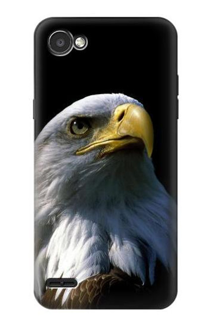 W2046 Bald Eagle Hard Case and Leather Flip Case For LG Q6