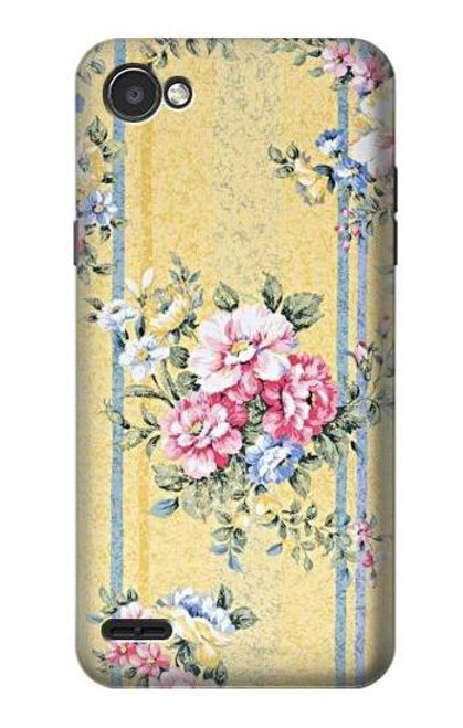 W2229 Vintage Flowers Hard Case and Leather Flip Case For LG Q6