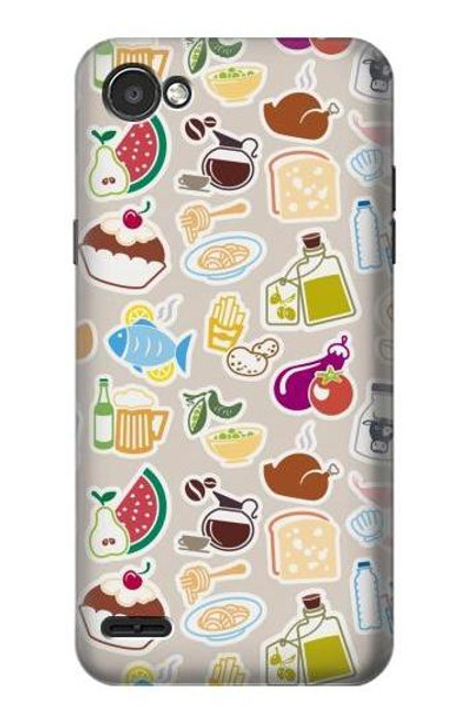 W2321 Food and Drink Seamless Hard Case and Leather Flip Case For LG Q6