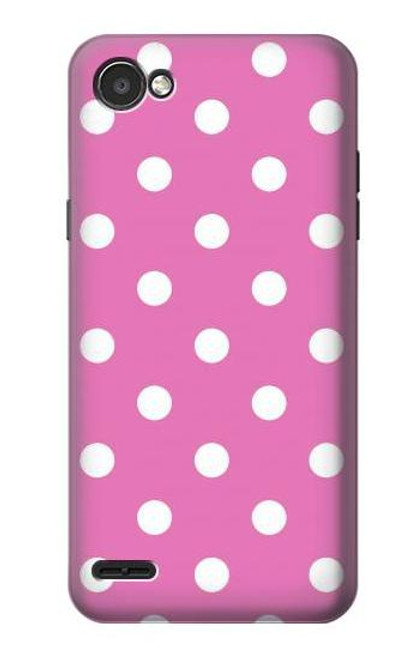 W2358 Pink Polka Dots Hard Case and Leather Flip Case For LG Q6