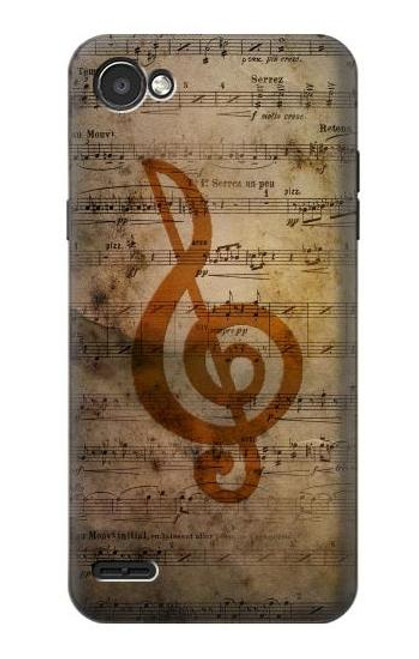 W2368 Sheet Music Notes Hard Case and Leather Flip Case For LG Q6