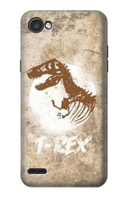 W2372 T-Rex Jurassic Fossil Hard Case and Leather Flip Case For LG Q6