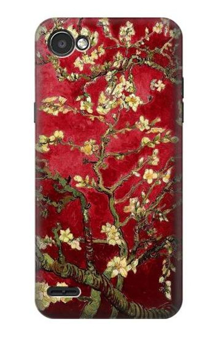 W2414 Red Blossoming Almond Tree Van Gogh Hard Case and Leather Flip Case For LG Q6