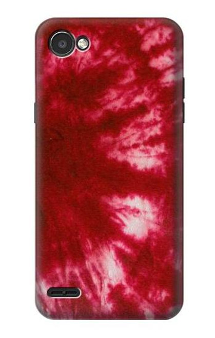 W2480 Tie Dye Red Hard Case and Leather Flip Case For LG Q6