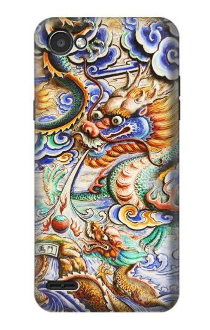 W2584 Traditional Chinese Dragon Art Hard Case and Leather Flip Case For LG Q6