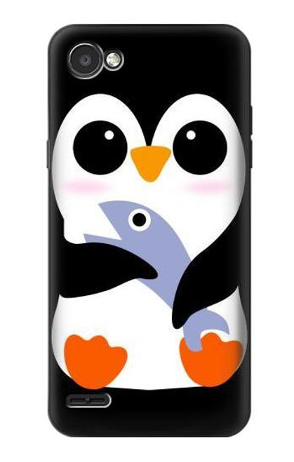 W2631 Cute Baby Penguin Hard Case and Leather Flip Case For LG Q6