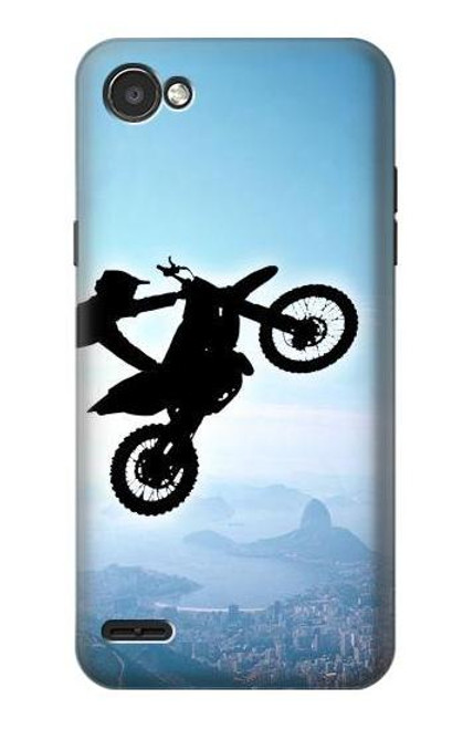 W2675 Extreme Freestyle Motocross Hard Case and Leather Flip Case For LG Q6