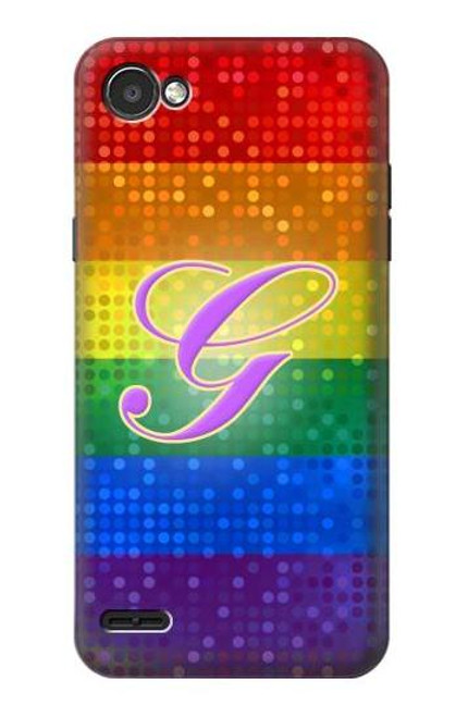 W2899 Rainbow LGBT Gay Pride Flag Hard Case and Leather Flip Case For LG Q6