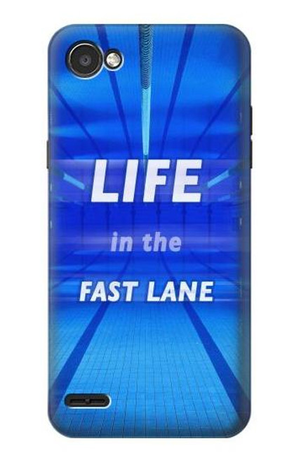 W3136 Life in the Fast Lane Swimming Pool Hard Case and Leather Flip Case For LG Q6