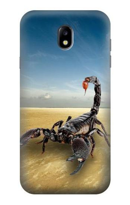 W0150 Desert Scorpion Hard Case and Leather Flip Case For Samsung Galaxy J7 (2017) EU Version