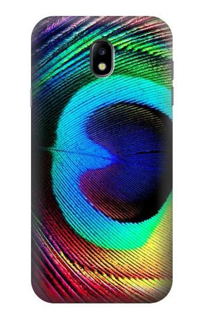 W0511 Peacock Hard Case and Leather Flip Case For Samsung Galaxy J7 (2017) EU Version