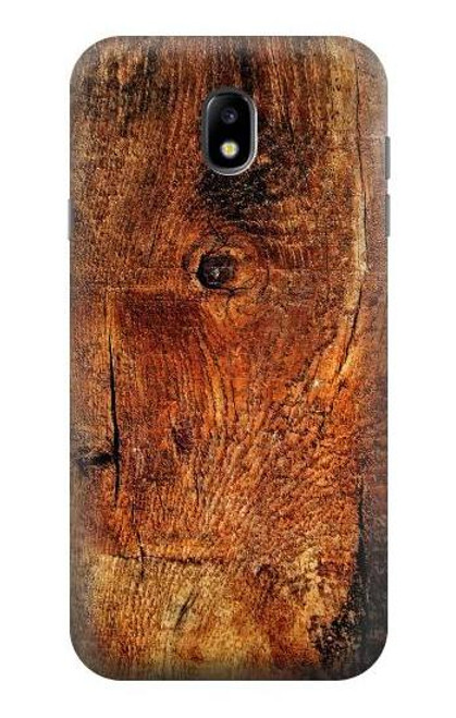 W1140 Wood Skin Graphic Hard Case and Leather Flip Case For Samsung Galaxy J7 (2017) EU Version