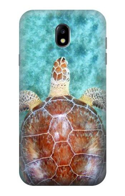 W1424 Sea Turtle Hard Case and Leather Flip Case For Samsung Galaxy J7 (2017) EU Version