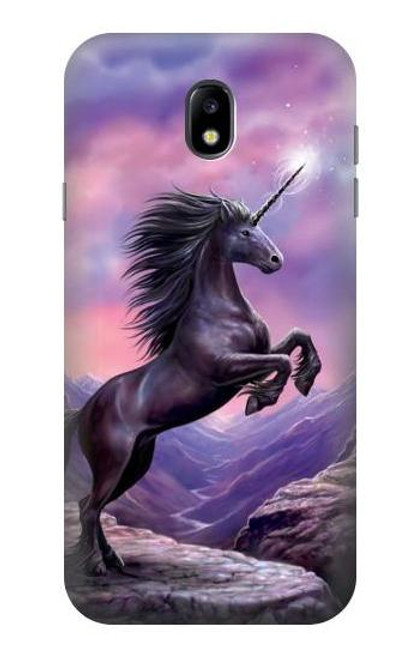 W1461 Unicorn Fantasy Horse Hard Case and Leather Flip Case For Samsung Galaxy J7 (2017) EU Version