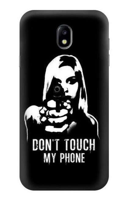W2518 Do Not Touch My Phone Hard Case and Leather Flip Case For Samsung Galaxy J7 (2017) EU Version
