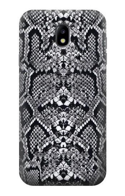 W2855 White Rattle Snake Skin Graphic Printed Hard Case and Leather Flip Case For Samsung Galaxy J7 (2017) EU Version