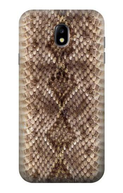 W2875 Rattle Snake Skin Graphic Printed Hard Case and Leather Flip Case For Samsung Galaxy J7 (2017) EU Version