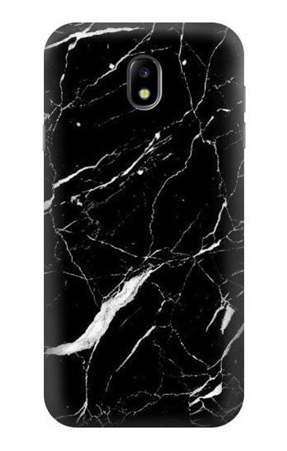 W2895 Black Marble Graphic Printed Hard Case and Leather Flip Case For Samsung Galaxy J7 (2017) EU Version