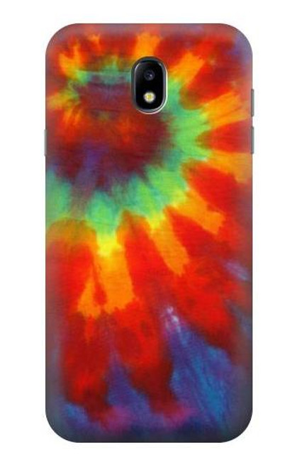 W2985 Colorful Tie Dye Texture Hard Case and Leather Flip Case For Samsung Galaxy J7 (2017) EU Version