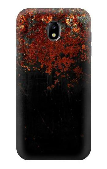W3071 Rusted Metal Texture Graphic Hard Case and Leather Flip Case For Samsung Galaxy J7 (2017) EU Version