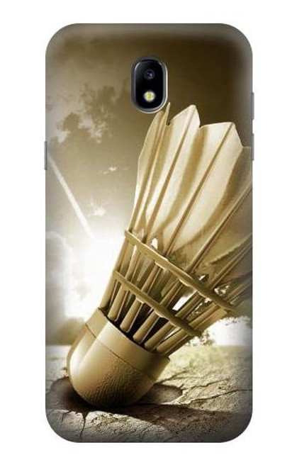 W0979 Badminton Sport Art Hard Case and Leather Flip Case For Samsung Galaxy J5 (2017) EU Version