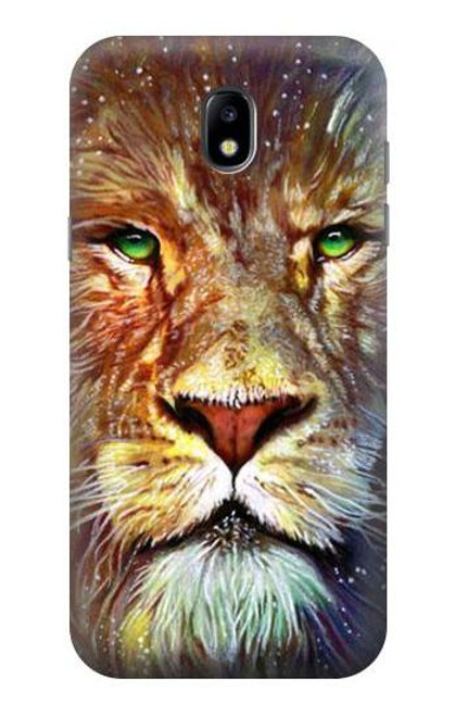 W1354 Lion Hard Case and Leather Flip Case For Samsung Galaxy J5 (2017) EU Version