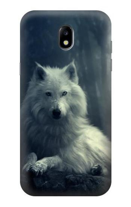 W1516 White Wolf Hard Case and Leather Flip Case For Samsung Galaxy J5 (2017) EU Version