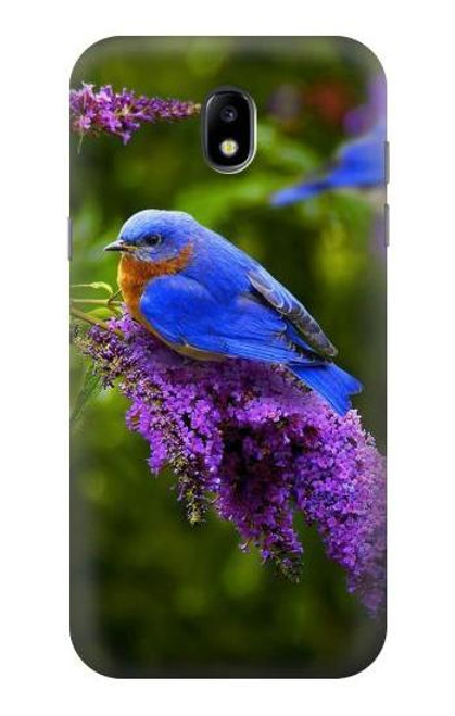 W1565 Bluebird of Happiness Blue Bird Hard Case and Leather Flip Case For Samsung Galaxy J5 (2017) EU Version