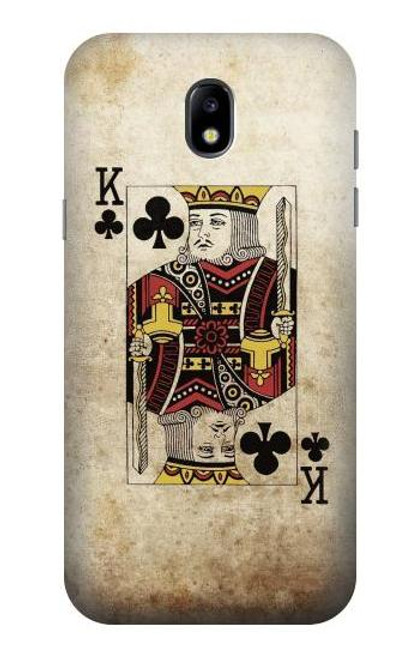 W2528 Poker King Card Hard Case and Leather Flip Case For Samsung Galaxy J5 (2017) EU Version