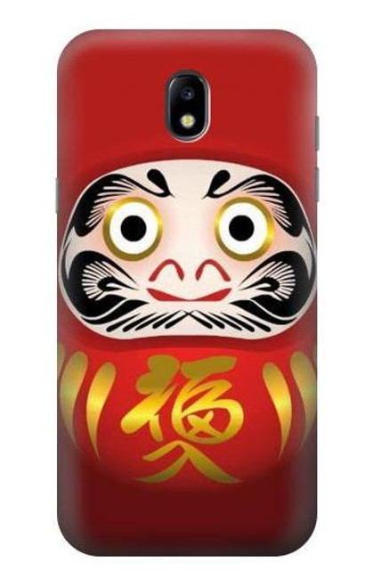 W2839 Japan Daruma Doll Hard Case and Leather Flip Case For Samsung Galaxy J5 (2017) EU Version