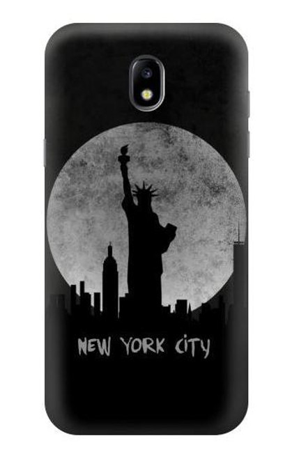 W3097 New York City Hard Case and Leather Flip Case For Samsung Galaxy J5 (2017) EU Version