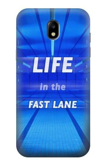 W3136 Life in the Fast Lane Swimming Pool Hard Case and Leather Flip Case For Samsung Galaxy J5 (2017) EU Version